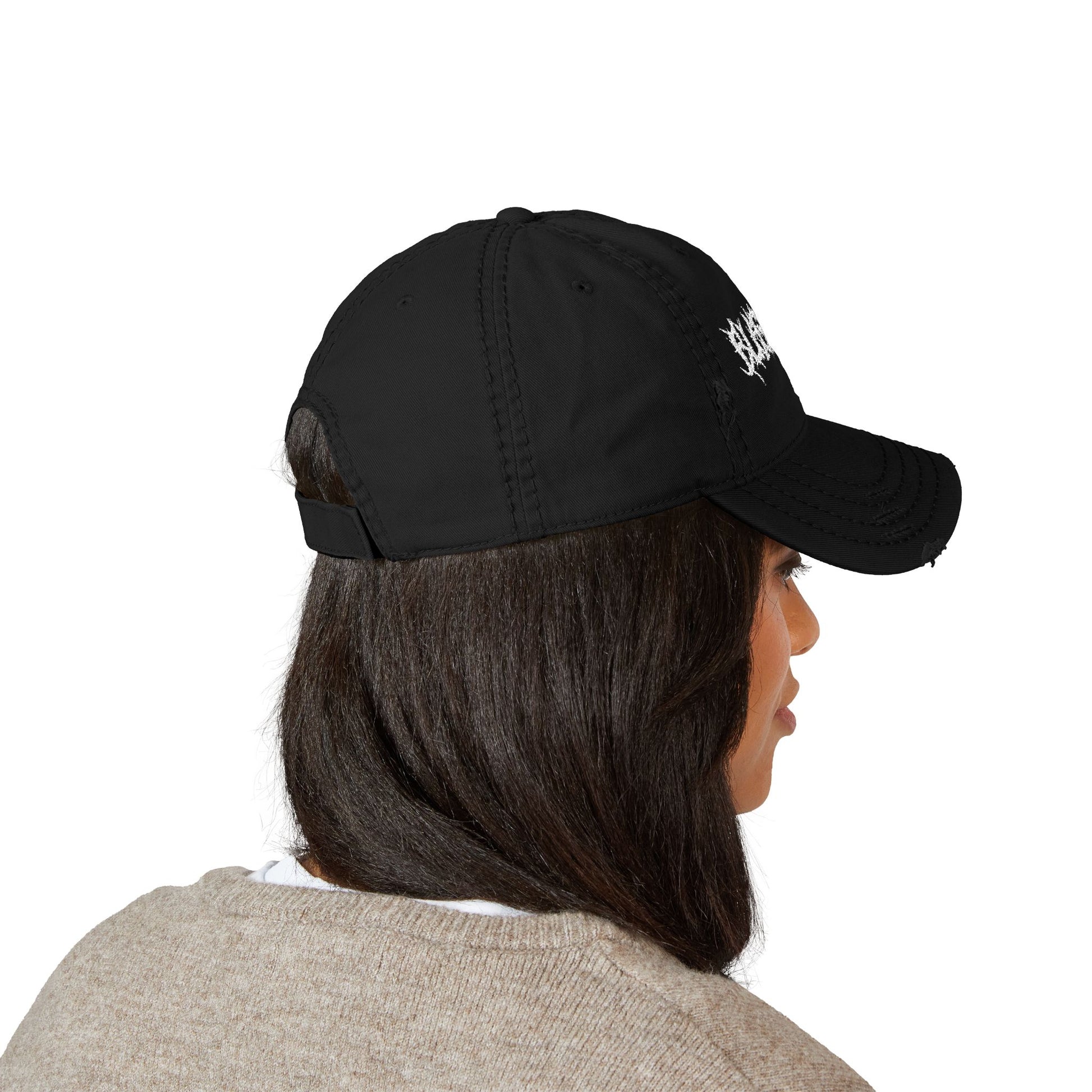 Distressed Dad Hat with Edgy Embroidery | Casual Streetwear Accessory, Perfect for Gifting, Outdoor Events, Everyday Wear, Unisex Style