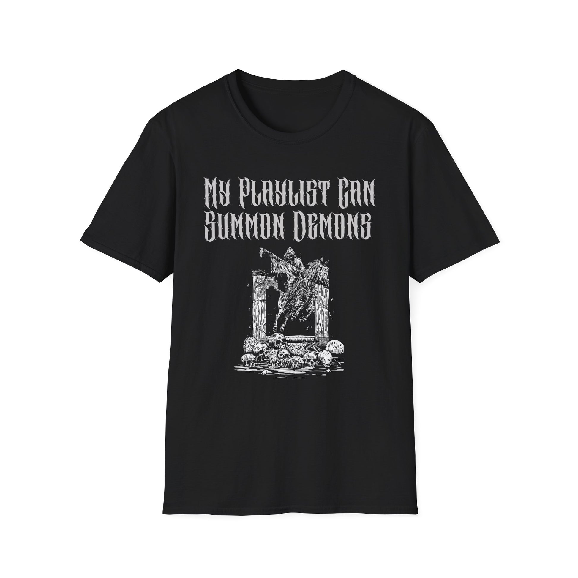 Demon Summoning Unisex T-Shirt | Alternative Music Gift, Gothic Tee, Halloween Apparel, Edgy Fashion, Unique Graphic Shirt