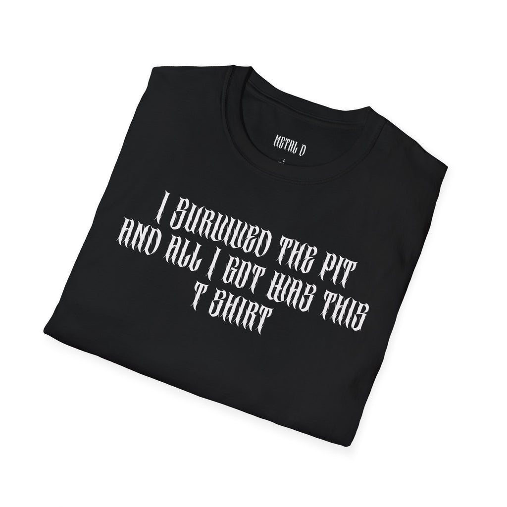 I Survived the Pit Unisex T-Shirt | Funny Graphic Tee, Music Festival Gear, Gift for Concert Lovers, Casual Wear, Comfy Daily Wear
