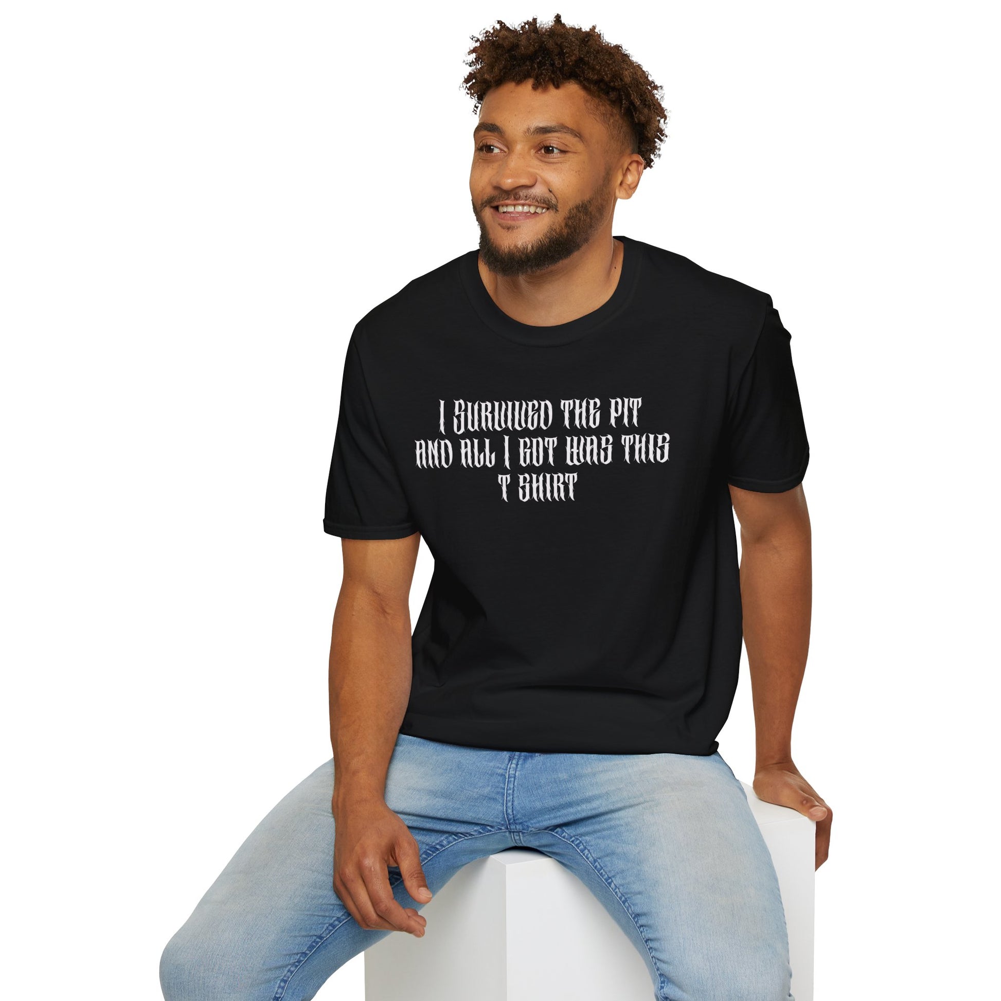 I Survived the Pit Unisex T-Shirt | Funny Graphic Tee, Music Festival Gear, Gift for Concert Lovers, Casual Wear, Comfy Daily Wear