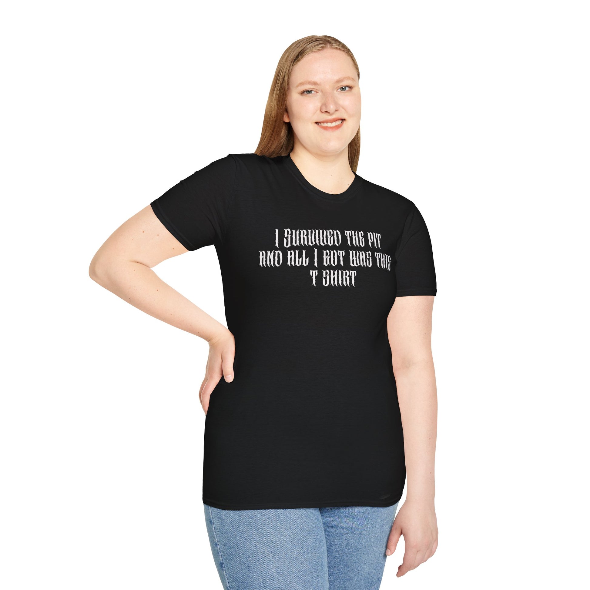 I Survived the Pit Unisex T-Shirt | Funny Graphic Tee, Music Festival Gear, Gift for Concert Lovers, Casual Wear, Comfy Daily Wear